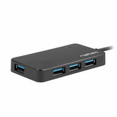 USB Hub Natec Moth Black Multicolour (1 Unit)